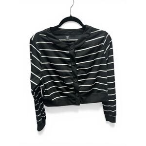 Striped Cardigan Long Sleeve NWOT black/white Size 2XL SHEIN Curve